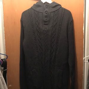 Gray cardigan sweater